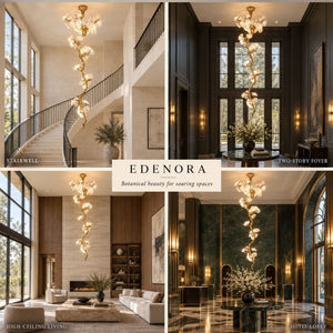 Edenora Floral Branch Staircase Chandelier Modern Chandelier