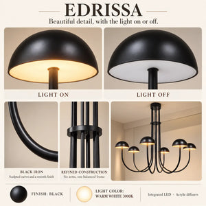 Edrissa Mid-Century Dome LED Chandelier Modern Chandelier