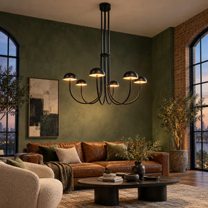 Edrissa Mid-Century Dome LED Chandelier Modern Chandelier