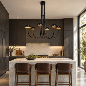 Edrissa Mid-Century Dome LED Chandelier Modern Chandelier