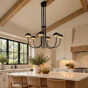 Edrissa Mid-Century Dome LED Chandelier Modern Chandelier