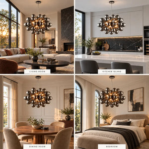 Ellen Black Bubble Chandelier Modern Chandelier