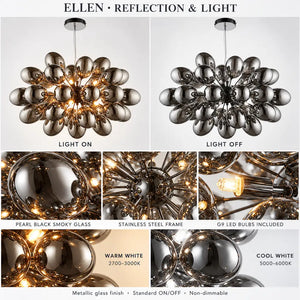 Ellen Black Bubble Chandelier Modern Chandelier