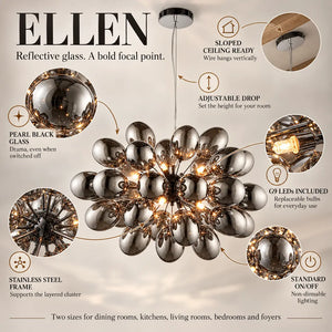 Ellen Black Bubble Chandelier Modern Chandelier