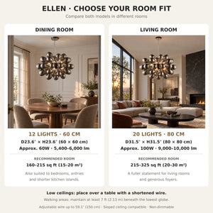Ellen Black Bubble Chandelier Modern Chandelier