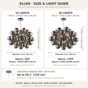 Ellen Black Bubble Chandelier Modern Chandelier