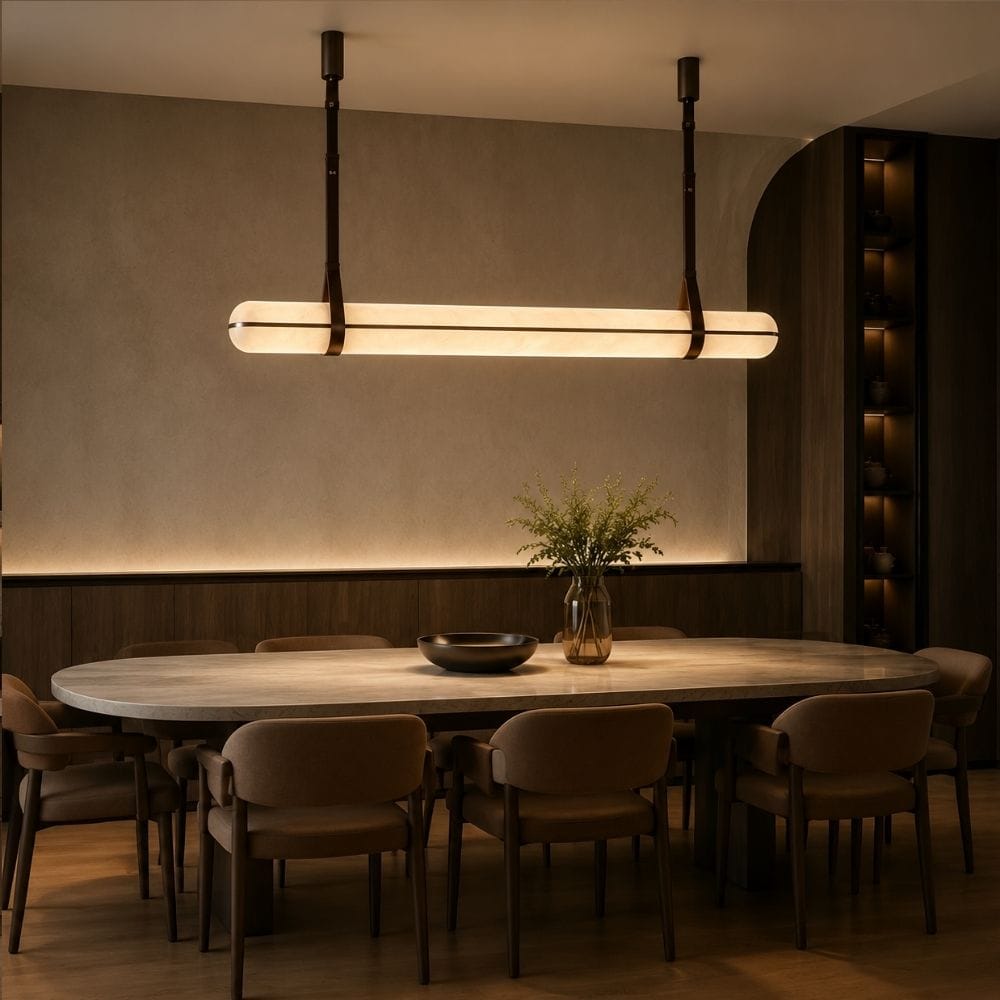 Elvara Marble Linear Pendant Light Modern Chandelier