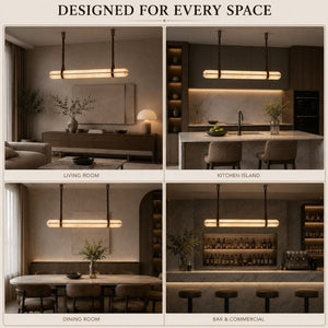 Elvara Marble Linear Pendant Light Modern Chandelier