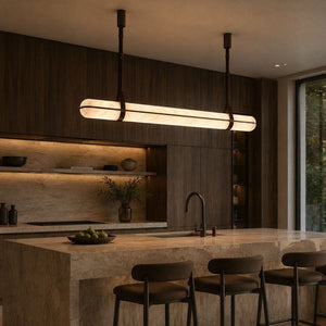 Elvara Marble Linear Pendant Light 47.24" (120cm) Modern Chandelier