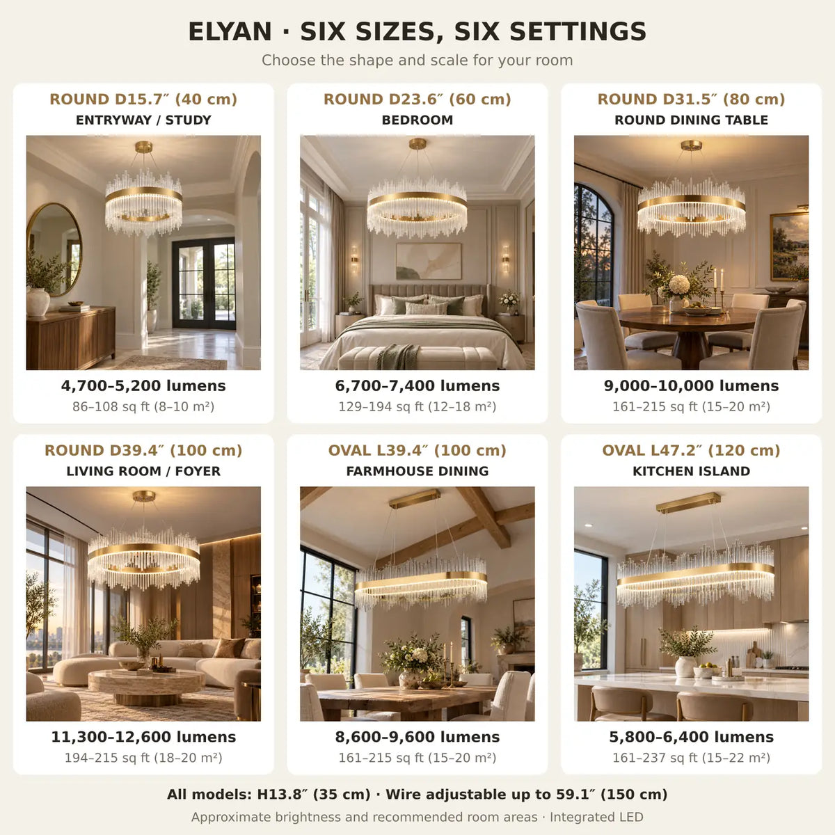 Elyan Led Crystal Chandelier Modern Chandelier