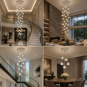 Emma Crystal Staircase Chandelier Modern Chandelier
