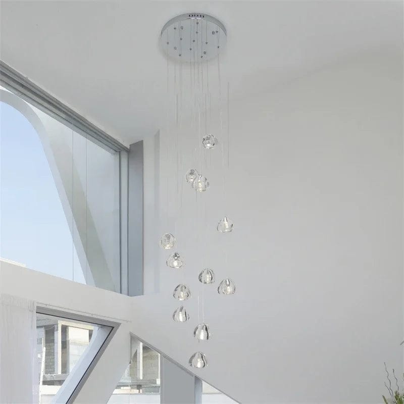 Emma Crystal Staircase Chandelier Modern Chandelier