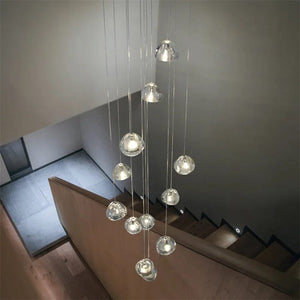 Emma Crystal Staircase Chandelier Modern Chandelier