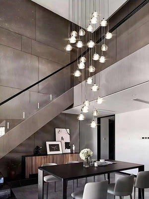 Emma Crystal Staircase Chandelier 5 / Warm White 3000K Modern Chandelier