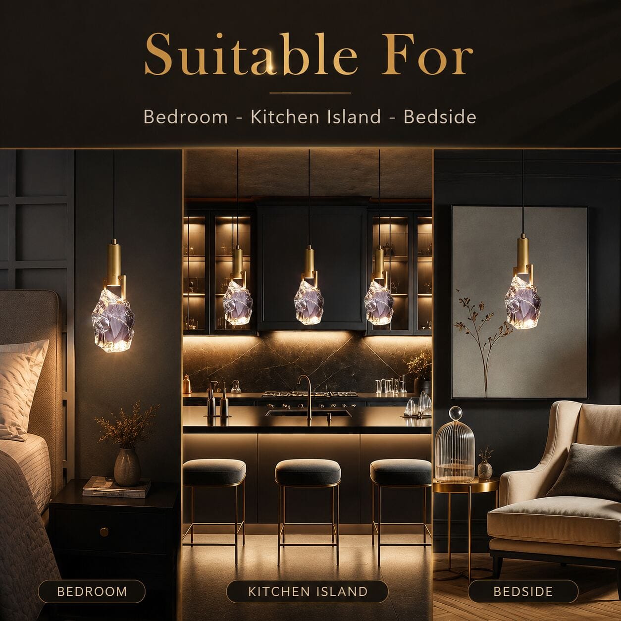 Fable Cut Crystal Pendant Light Modern Chandelier
