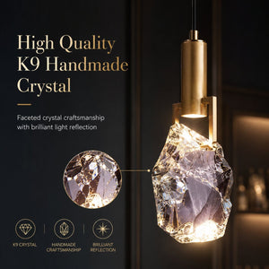 Fable Cut Crystal Pendant Light Modern Chandelier