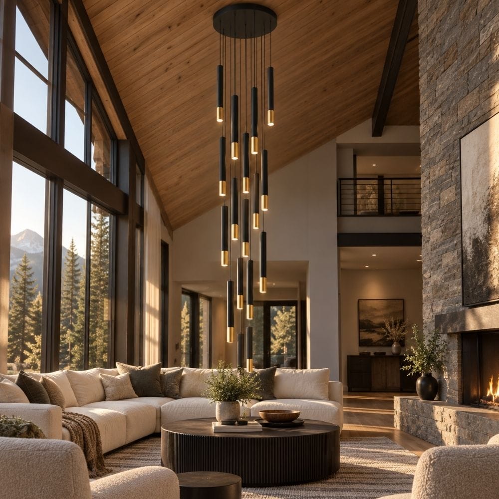 Fallen Staircase Lighting Chandelier 25 / Warm White 3000K Modern Chandelier