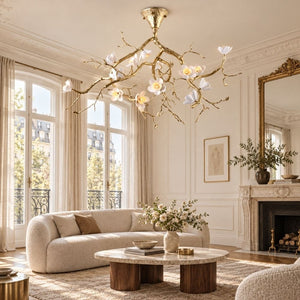Fiorenna Handmade Floral Flush Mount Chandelier Modern Chandelier