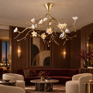 Fiorenna Handmade Floral Flush Mount Chandelier Modern Chandelier
