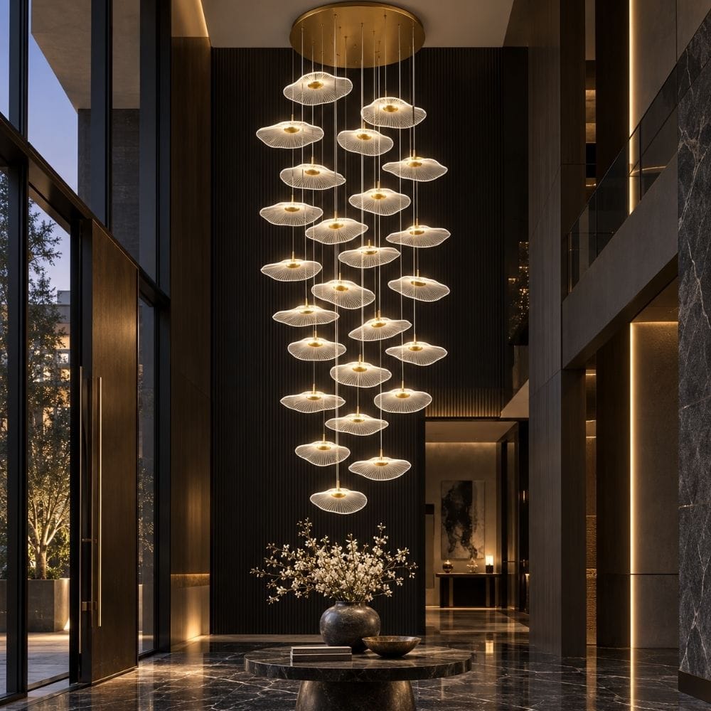 Fleur Contemporary Staircase Chandelier Modern Chandelier