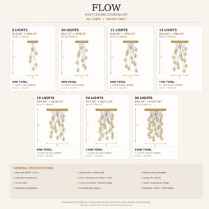 Flow High Ceiling Chandelier Modern Chandelier
