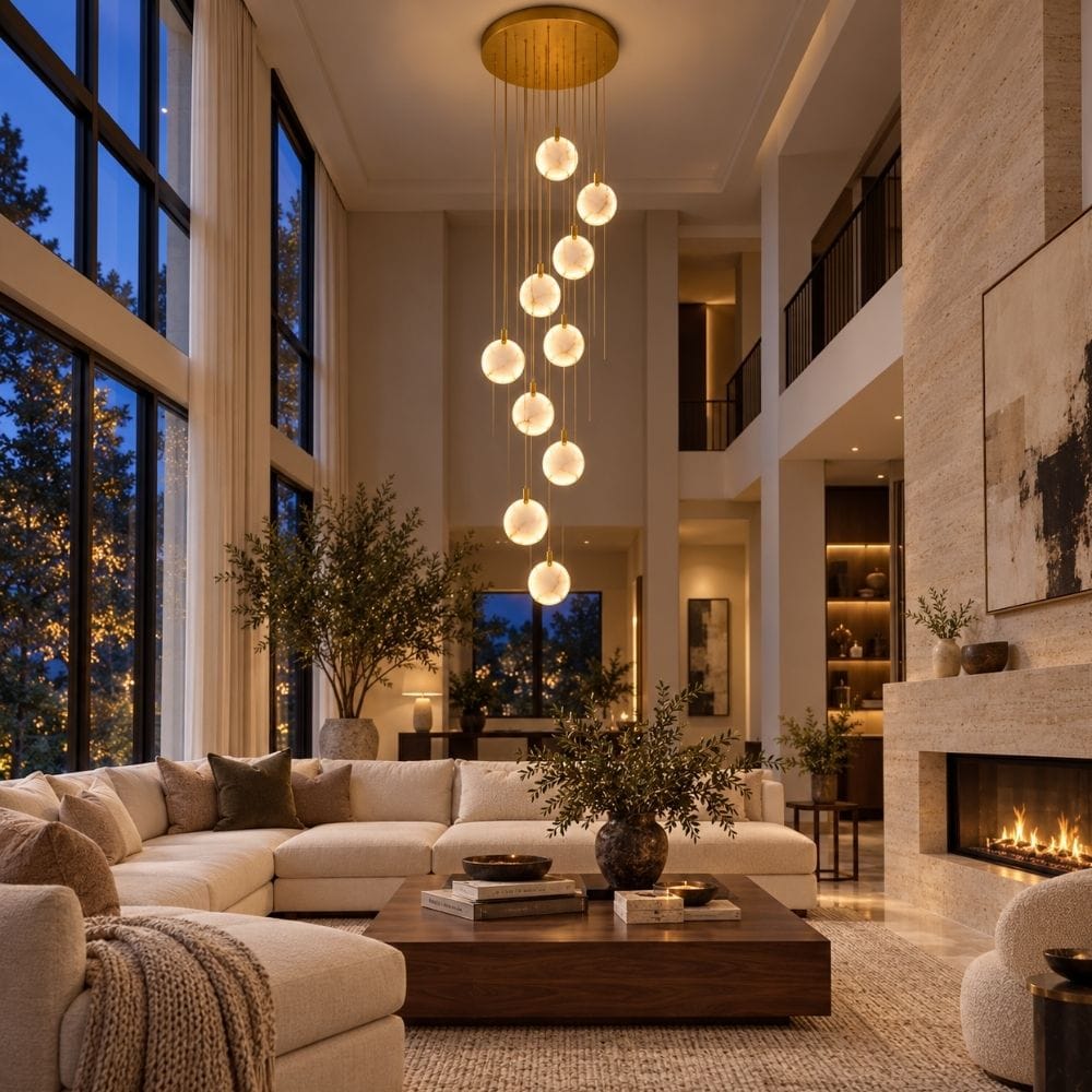 Gaia Marble Staircase Chandelier Modern Chandelier