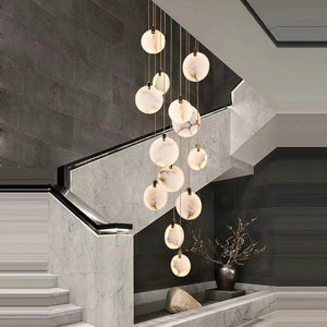 Gaia Marble Staircase Chandelier Modern Chandelier