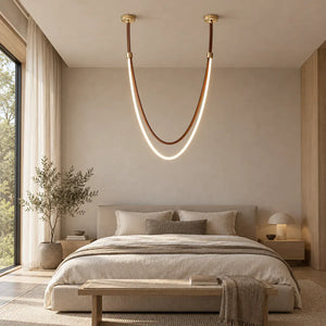 Gale Leather Belt Chandelier Modern Chandelier