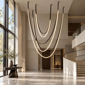 Gale Leather Belt Chandelier Modern Chandelier