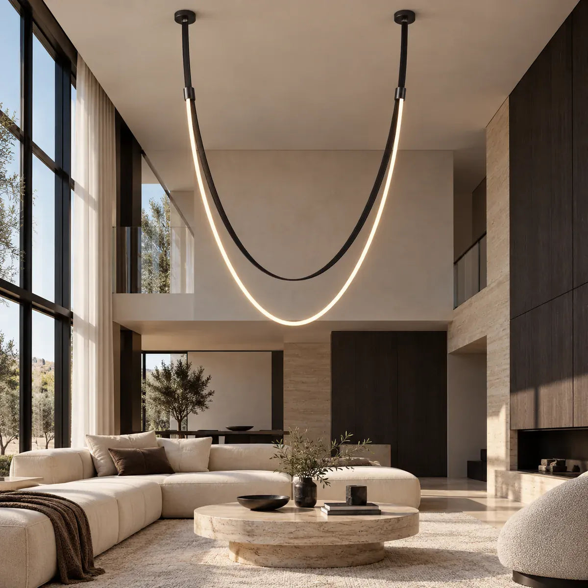 Gale Leather Belt Chandelier Modern Chandelier