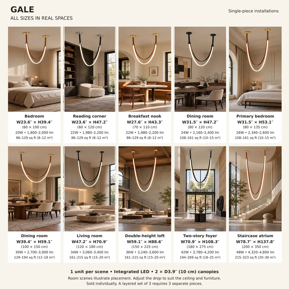 Gale Leather Belt Chandelier Modern Chandelier