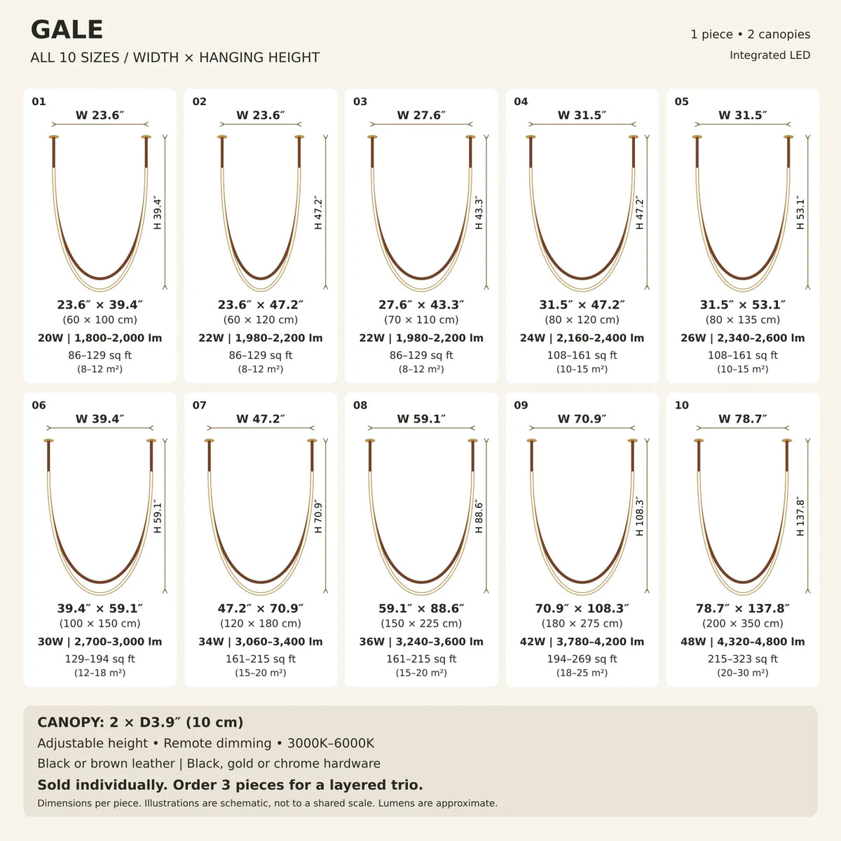 Gale Leather Belt Chandelier Modern Chandelier