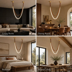 Gale Leather Belt Chandelier Modern Chandelier