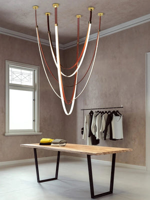 Gale Leather Belt Chandelier Modern Chandelier