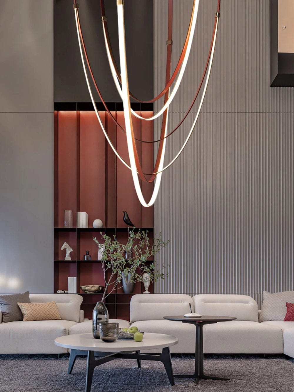 Gale Leather Belt Chandelier Modern Chandelier