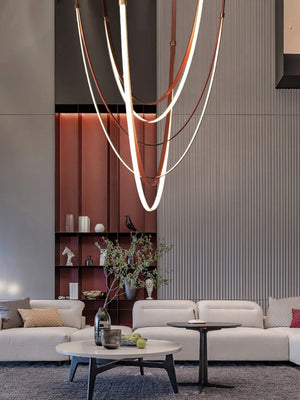 Gale Leather Belt Chandelier Modern Chandelier