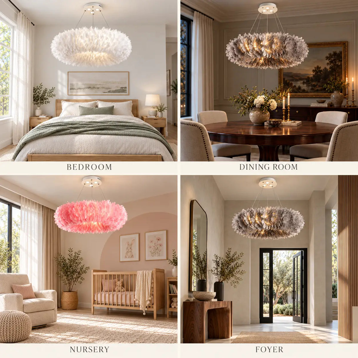 Glade Ostrich Feather Chandelier Modern Chandelier