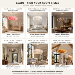 Glade Ostrich Feather Chandelier Modern Chandelier