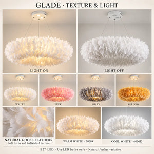 Glade Ostrich Feather Chandelier Modern Chandelier