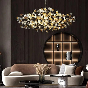 Glitz Tree Branch Ceiling Light Round 23.6'' / Warm White 3000K Modern Chandelier