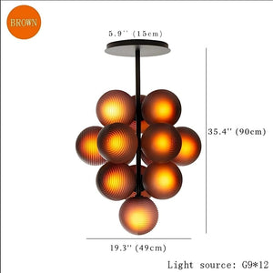 Glo Modern Glass Grape Chandelier Modern Chandelier