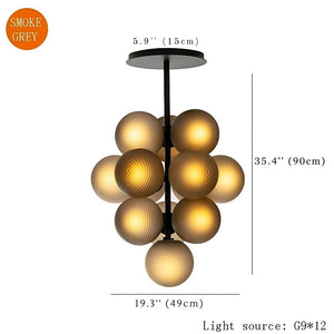 Glo Modern Glass Grape Chandelier Modern Chandelier