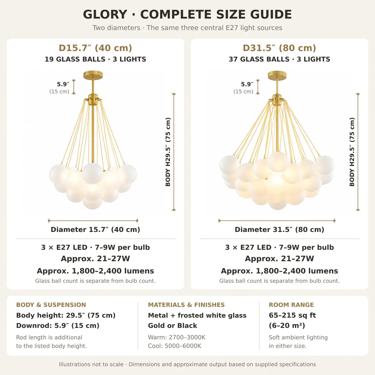 Glory Glass Bubble Chandelier Modern Chandelier