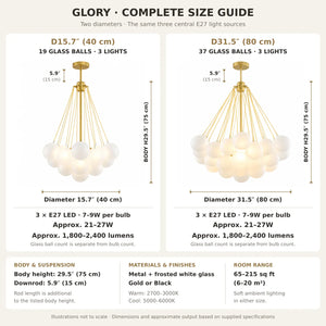 Glory Glass Bubble Chandelier Modern Chandelier