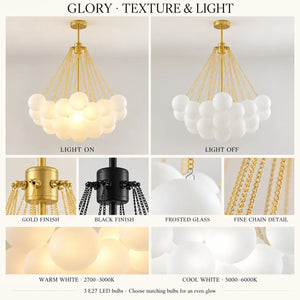 Glory Glass Bubble Chandelier Modern Chandelier