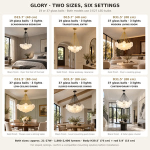 Glory Glass Bubble Chandelier Modern Chandelier