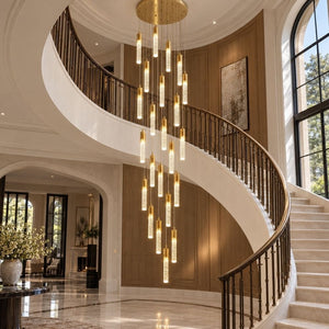 Grace Spiral Staircase Chandelier Gold / 6 / Warm White 3000K Modern Chandelier