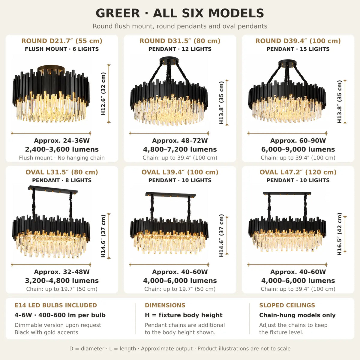 Greer Modern Crystal Chandelier Modern Chandelier