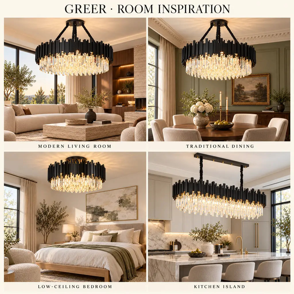 Greer Modern Crystal Chandelier Modern Chandelier