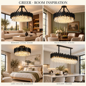 Greer Modern Crystal Chandelier Modern Chandelier